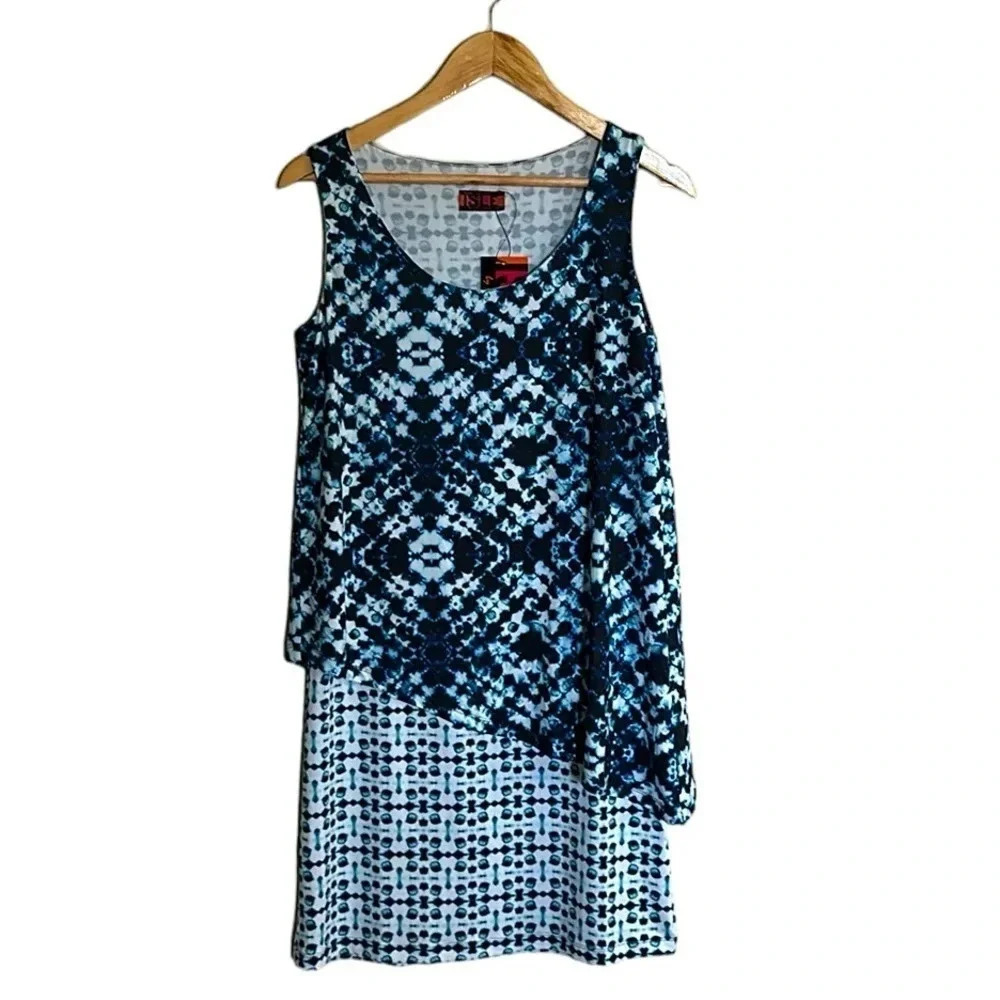 Isle Melis Kozan Shallow Waters Women’s Sleeveless Tank Dress NWT Size Small